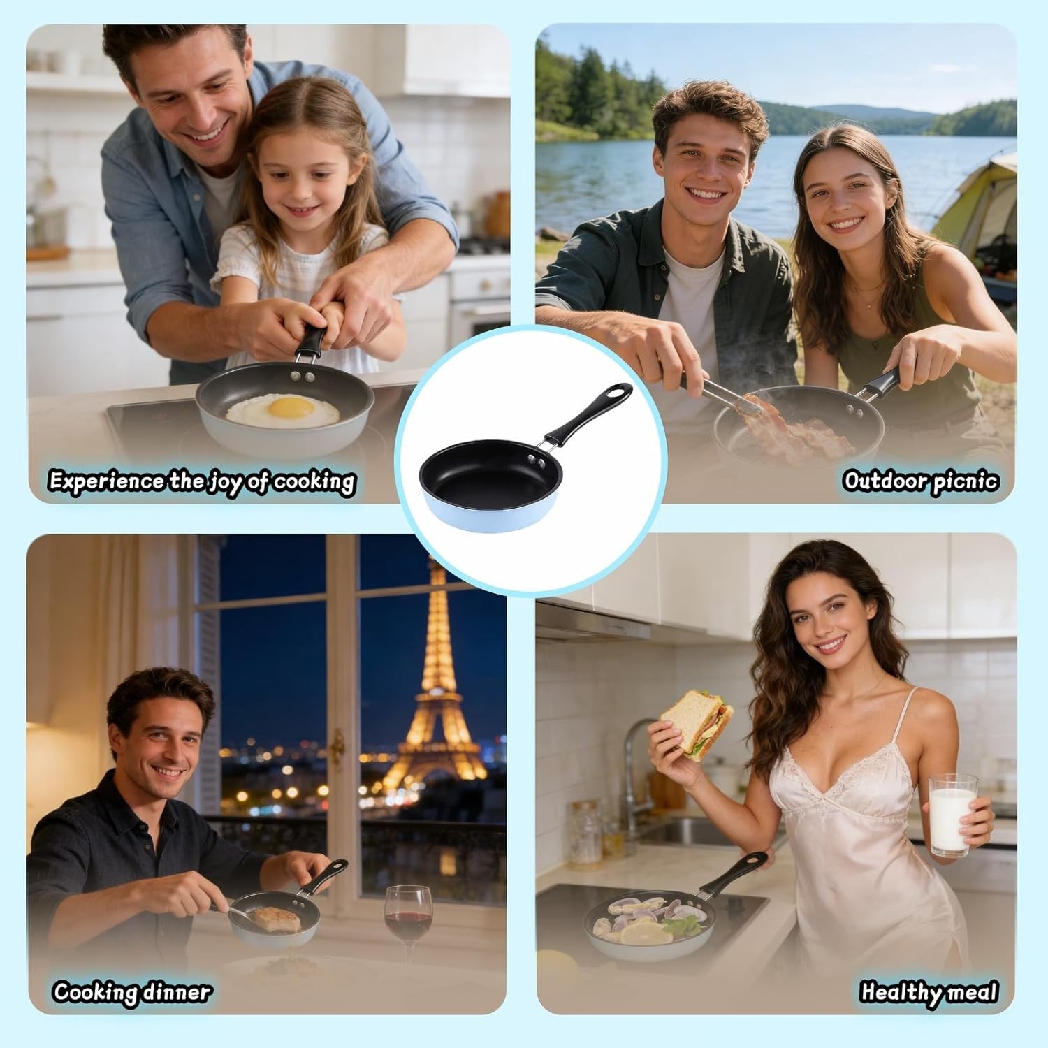 Induction & Gas Compatible – Perfect for Camping, RV, Omelets,