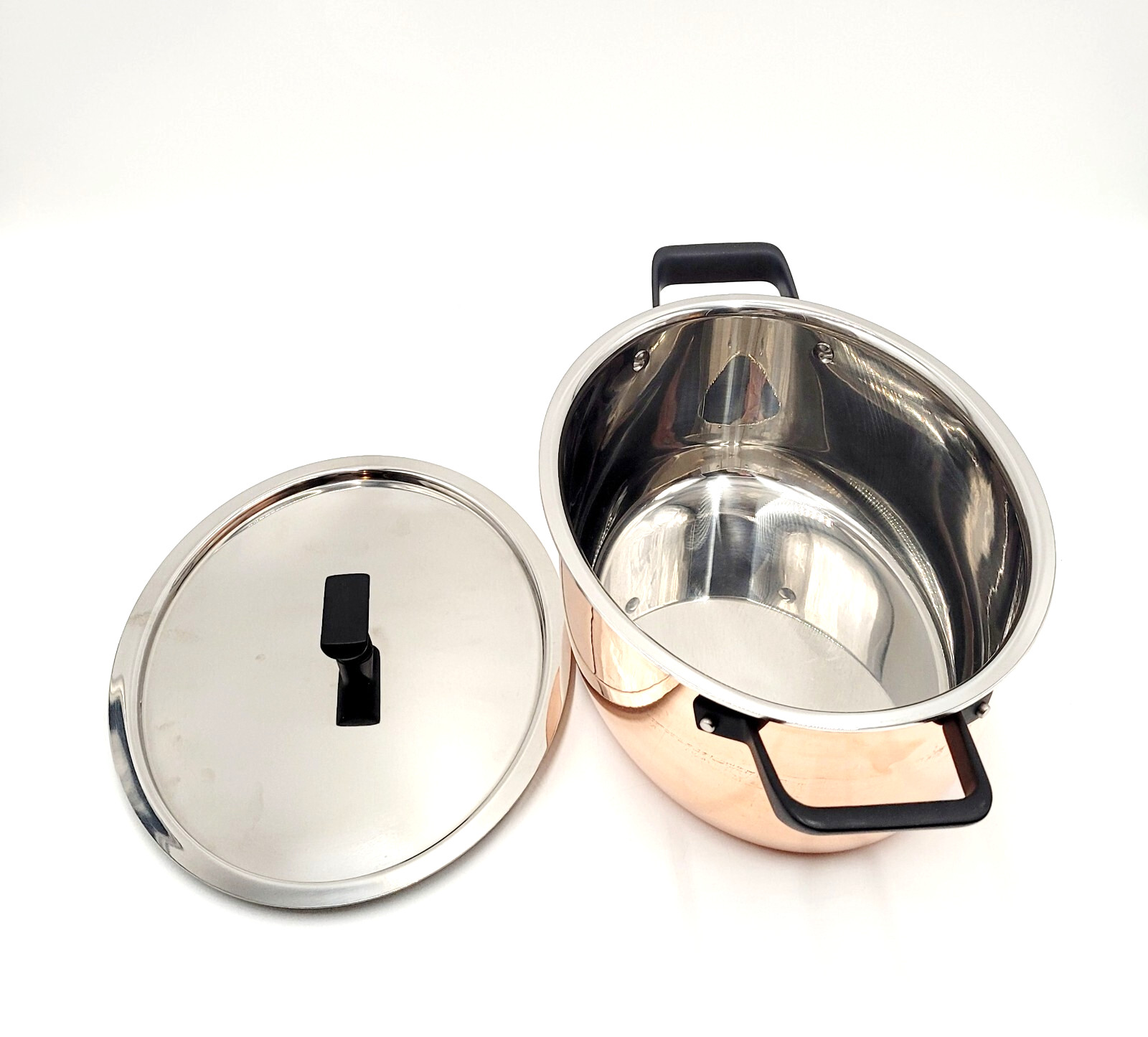 TVS ARTUSI 2.0 Copper Casserole W/ Lid by Antonio Citterio Made in Italy NEW