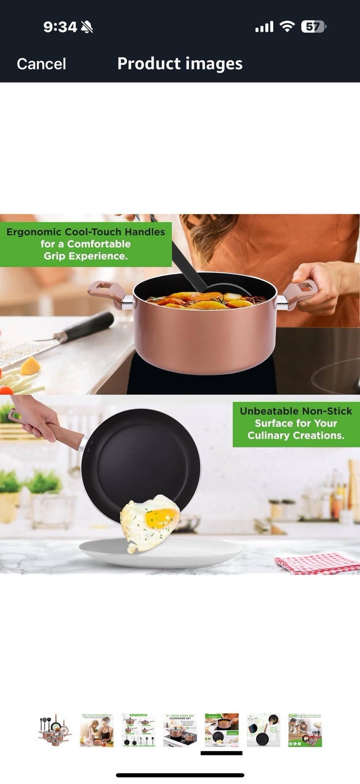 NutriChef 13-Piece Nonstick Kitchen Cookware Set-PTFE
