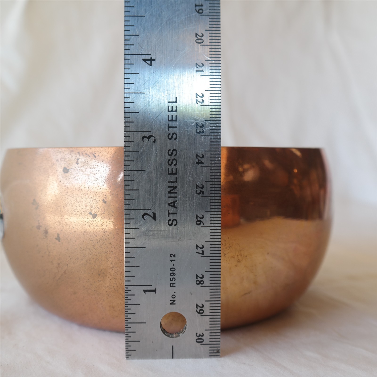 New IL MULINO heavy Copper Stainless lined 1 1/2 Qt Saucepan 5 7/8″ diameter