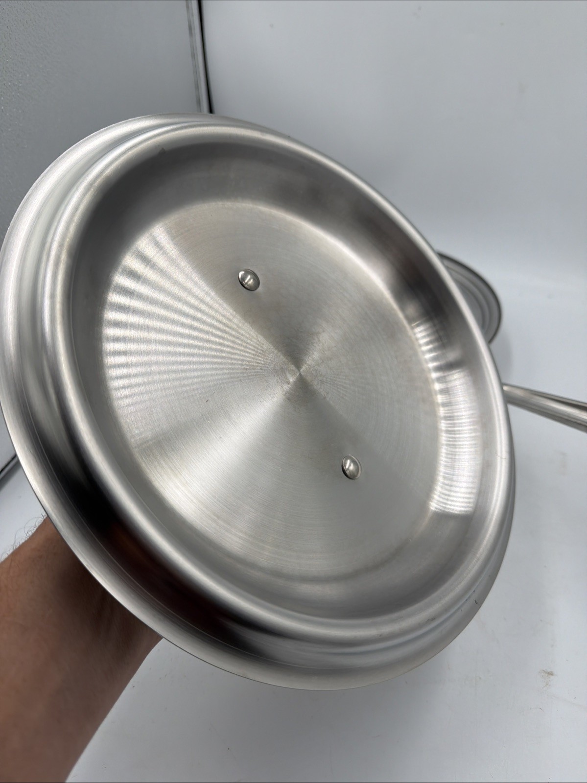 Rare All-Clad Stainless Steel 10” D5 Saute Pan Skillet with Poached Egg Insert