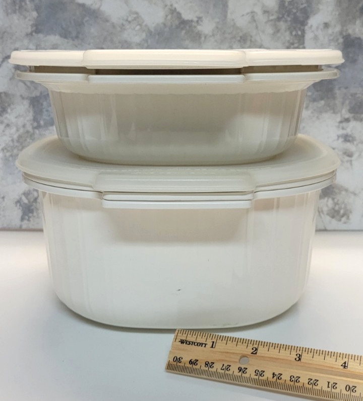Rubbermaid 3, 2 & 1 Quart Microwave Cookware Casserole Bowls Steamer w/Lids 7 pc