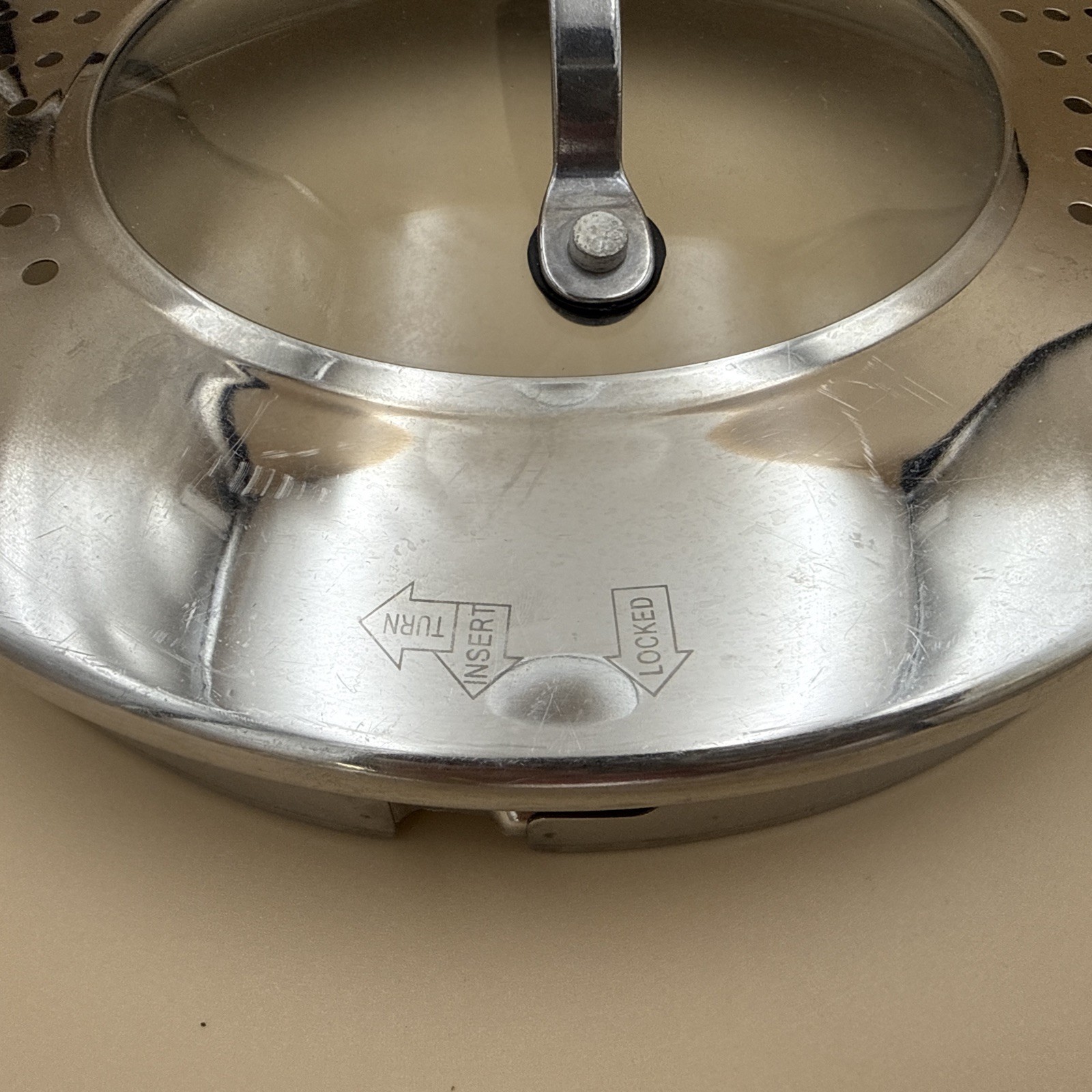 Technique Strainer 8 QT Quart Stockpot Lid Only Replacement w/ Purple Handle