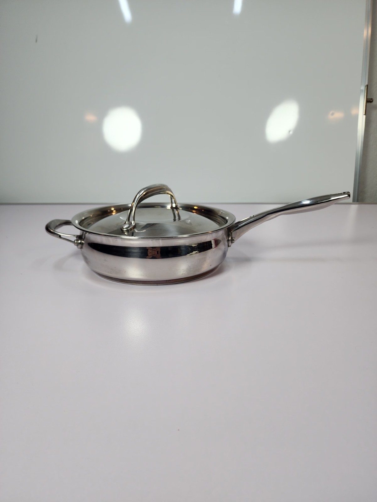 Kirkland Signature Professional Stainless Steel Copper Core 3.5 Qt Saute Pan/lid
