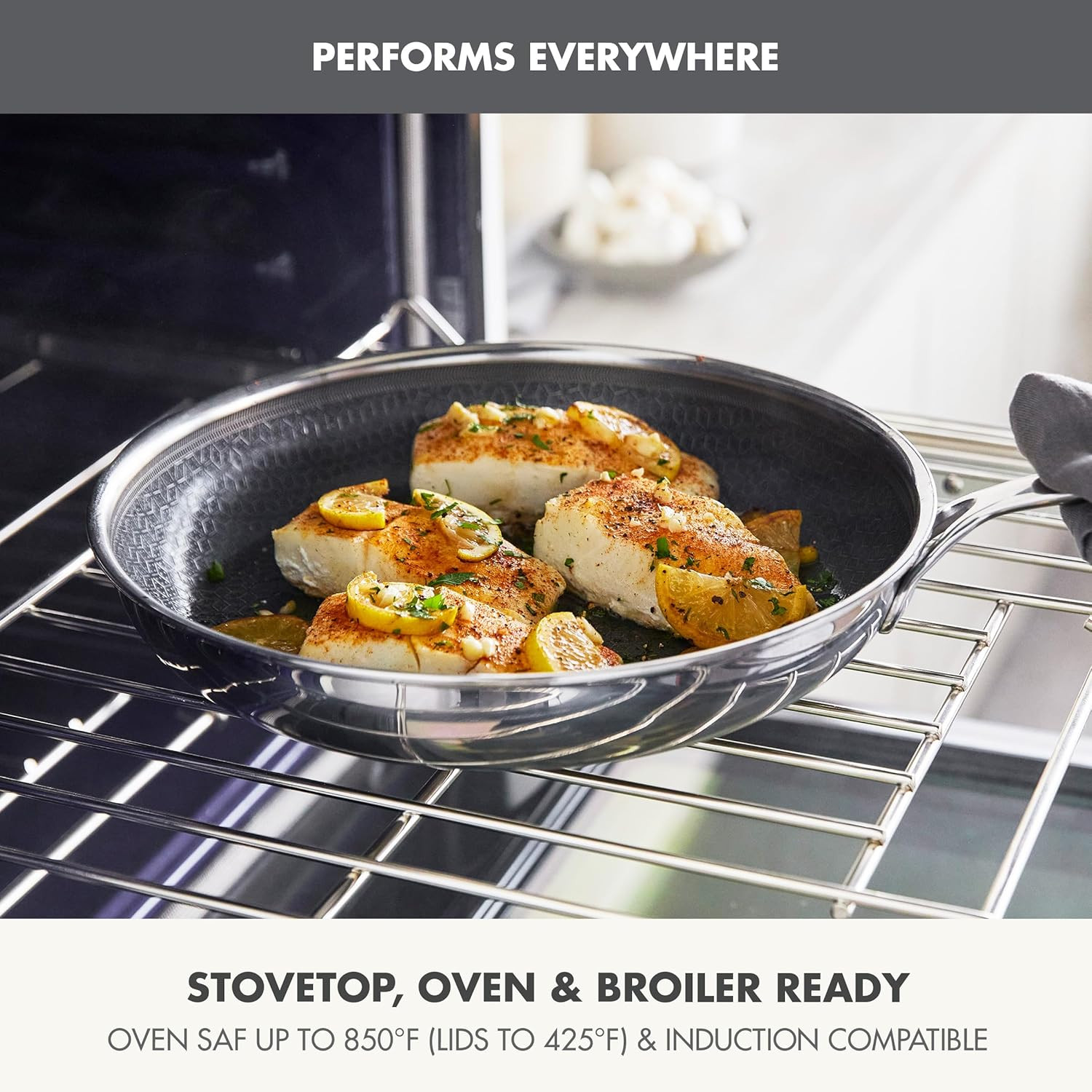 Spectra 10-Piece Cookware Set, Induction-Ready, Nonstick & Oven Safe