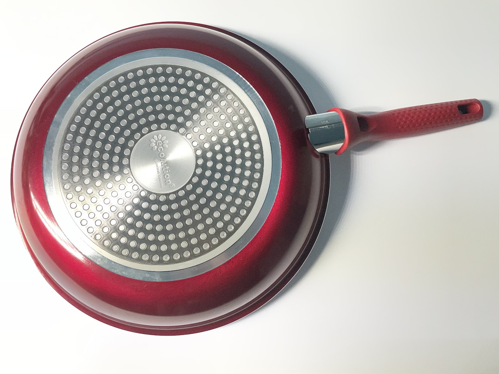 Ecolution 11″ Ceramic Frying Pan Candy Apple Red/White