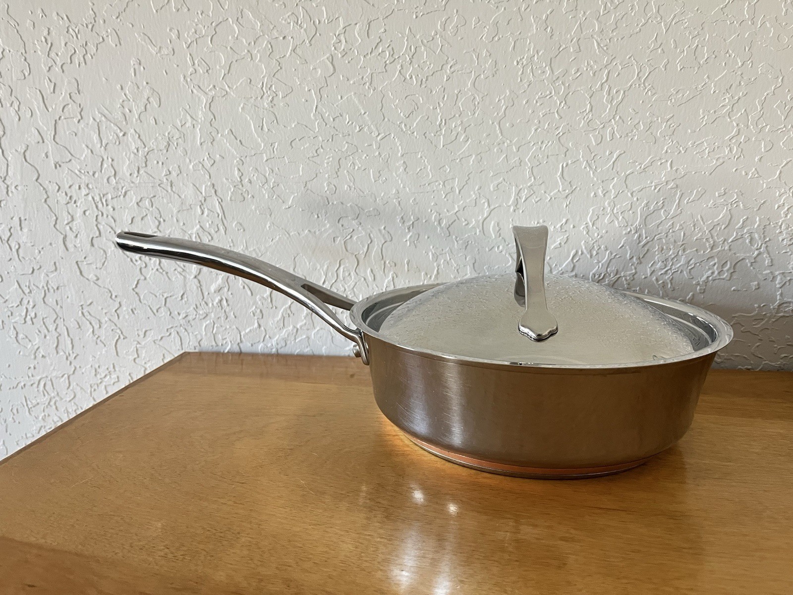 Anolon Nouvelle Copper Stainless Steel 3qt/2.8l Sauté Pan With Lid