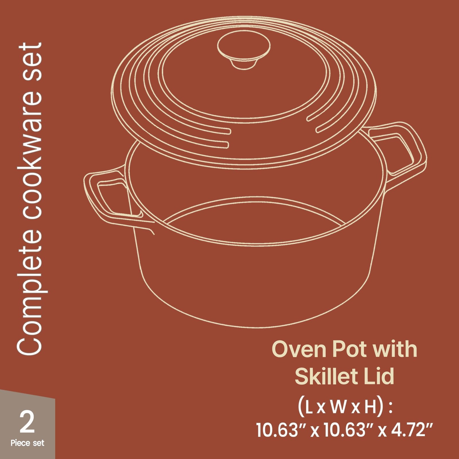 Bakkenmaster Bakken Enameled Cast Iron Dutch Oven Pot 6Qt Dutch Oven Bread