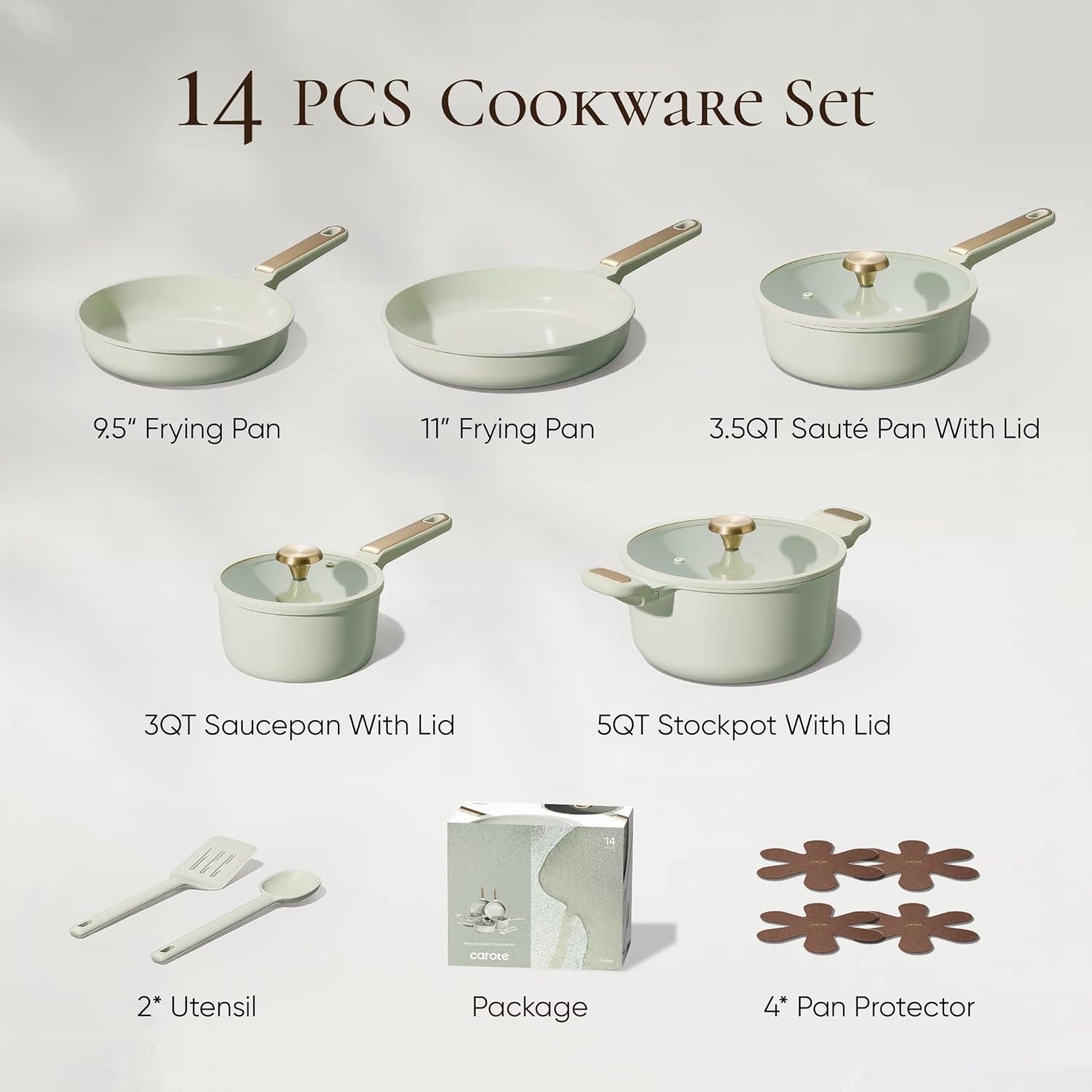 Versatile 14-Piece Non-Toxic Camping Cookware Set – Dishwasher Safe & Stylish