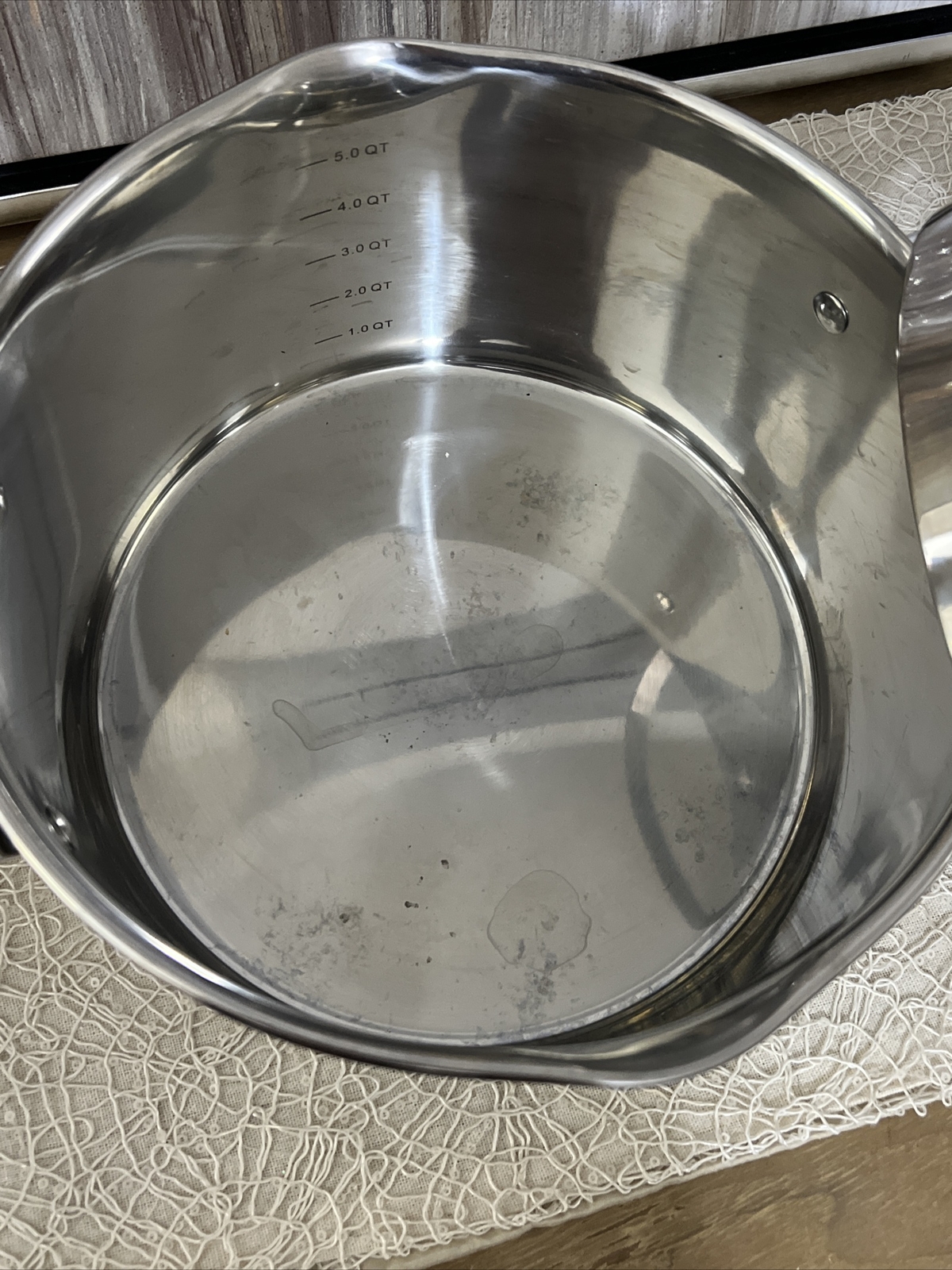 David Burke Gourmet Pro Heavy Gauge Stainless 6.3 Qt. /6L Stockpot /Lid Strainer