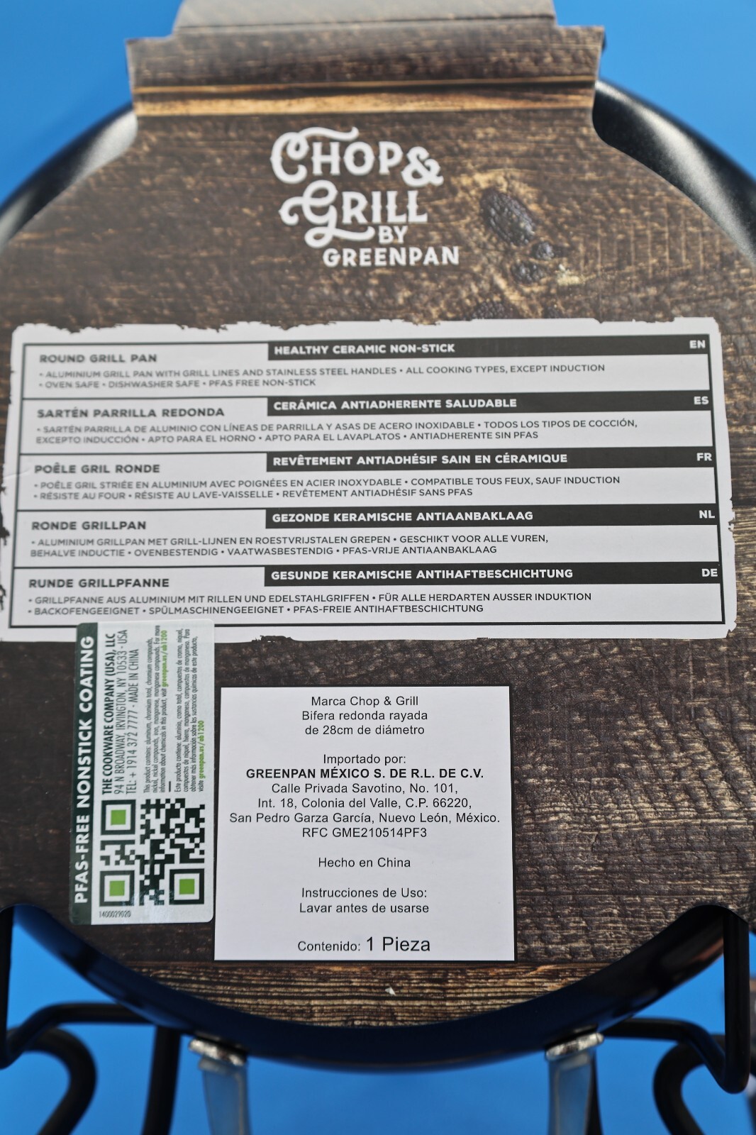 Green Pan Chop And Grill Round Grill Pan 11 inches New