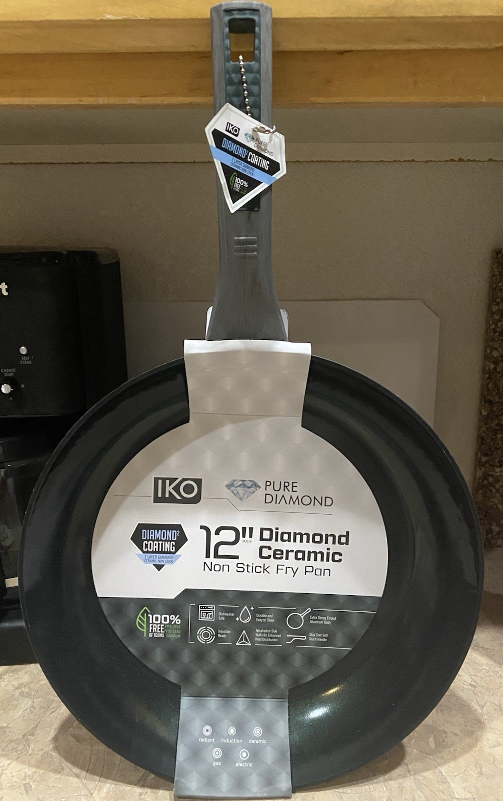 12″ Diamond-Infused Ceramic Nonstick Frying Pan Best Toxin Free Skillet Ever