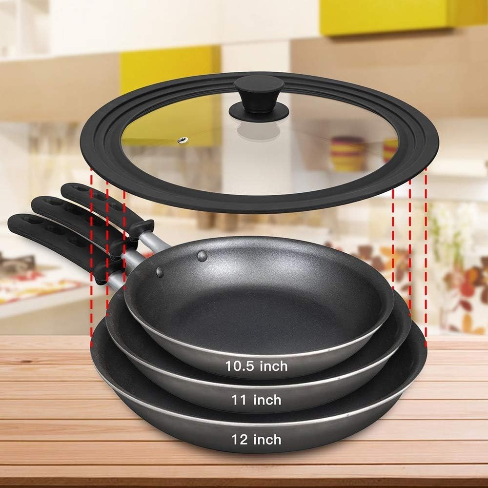 Universal Lid for Pots Pans and Skillets – Tempered Glass with Heat Resistant…