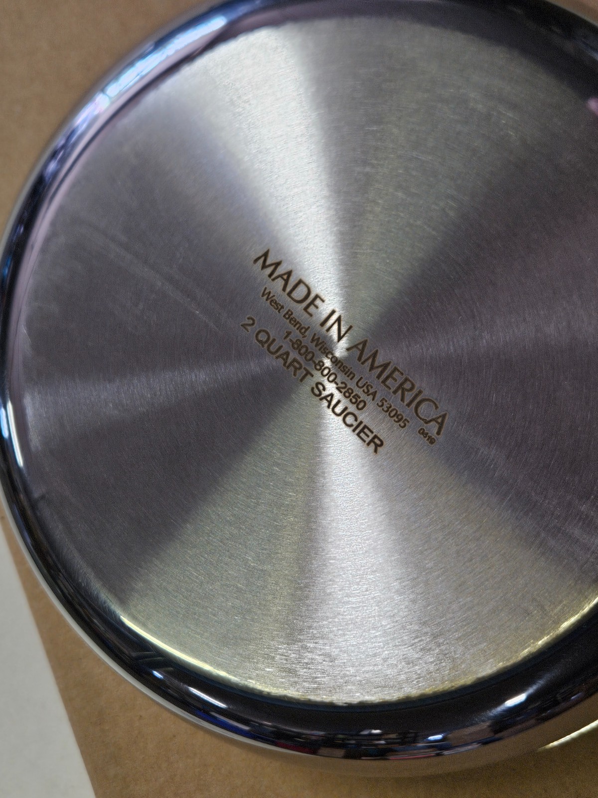 Kitchen Craft 2 Qt Saucier Pan Pot Waterless Stainless Steel USA