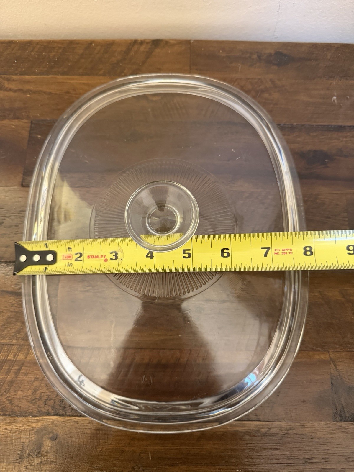 Vintage Pyrex Replacement Lid DC1.5C Clear Glass Ribbed Center