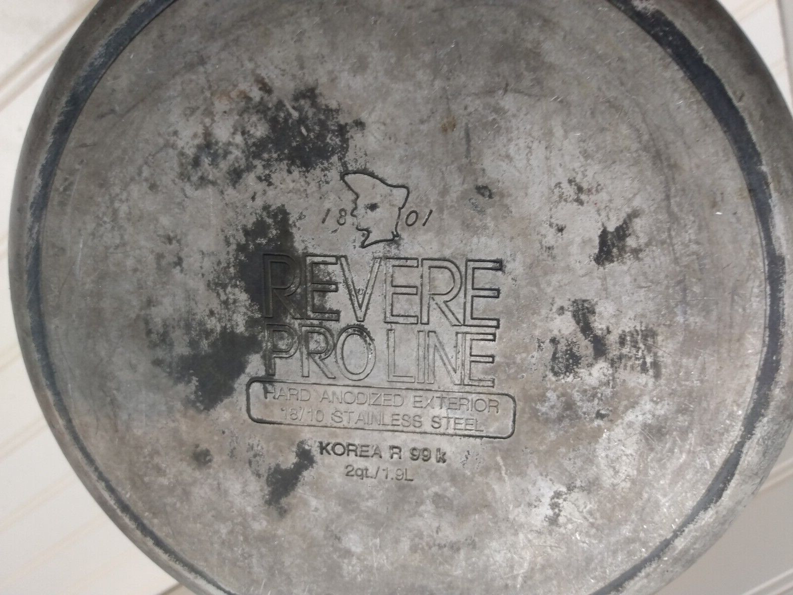Revere Ware Proline 2 Qt Saucepan Anodized Stainless Frying Pan Saute Pot & Lid