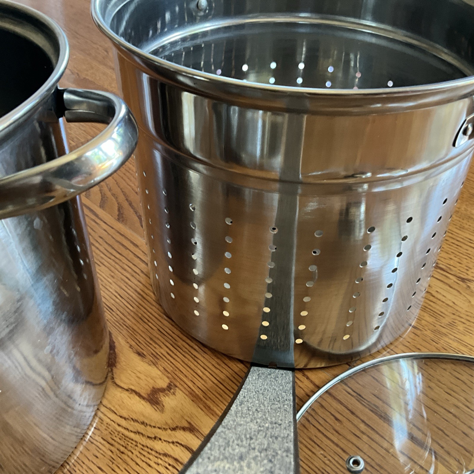 Stainless Steel 12 Qt Multi Pot Steamer /Pasta Strainer Lid 4 Piece