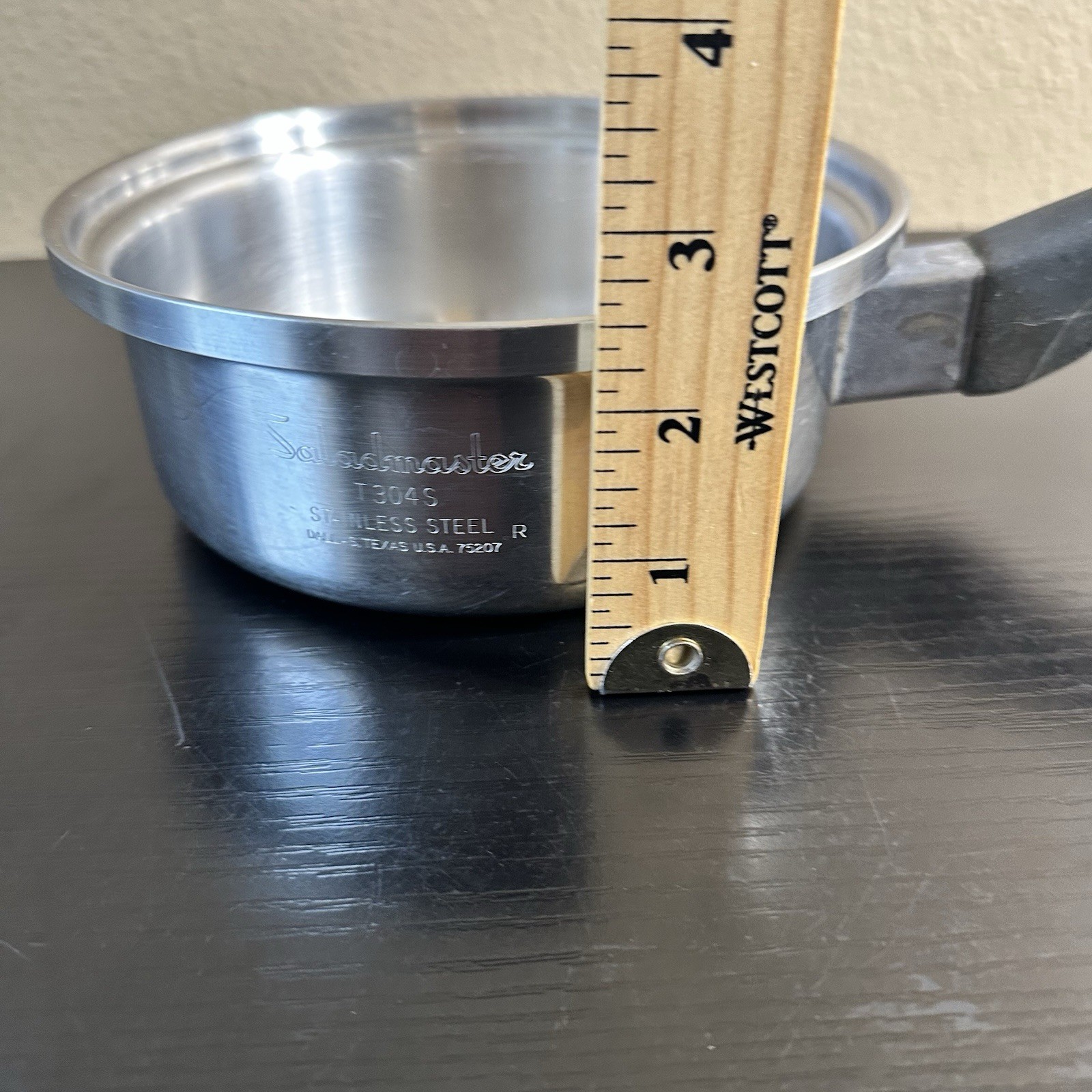 Saladmaster Stainless Saucepan 1.5 Quart No Lid USA T304S 6 Inch x 2.5 Inch