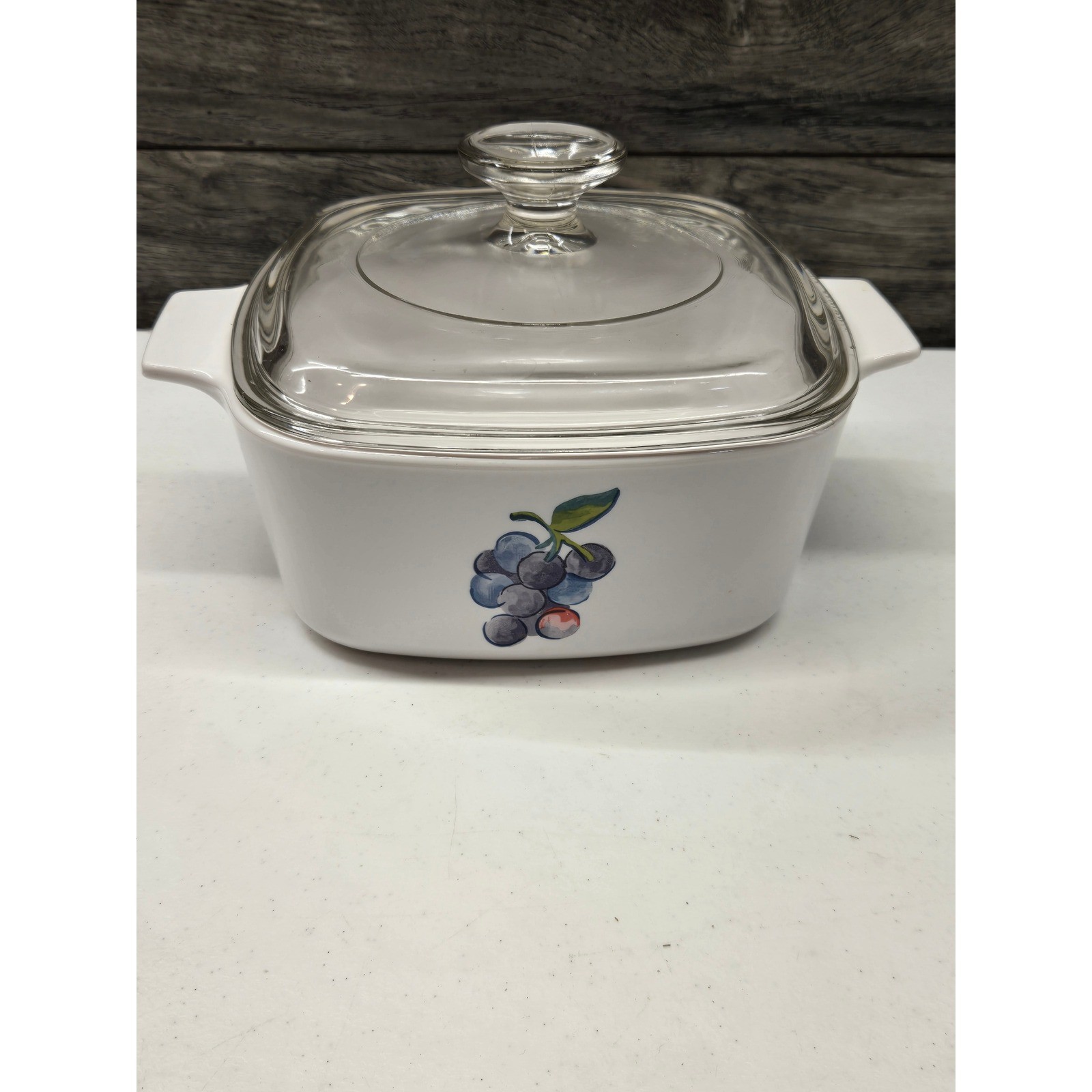 Corning Ware Blue Blueberry Garden Harvest 1.5 Liter Casserole Dish A-1 1/2-B