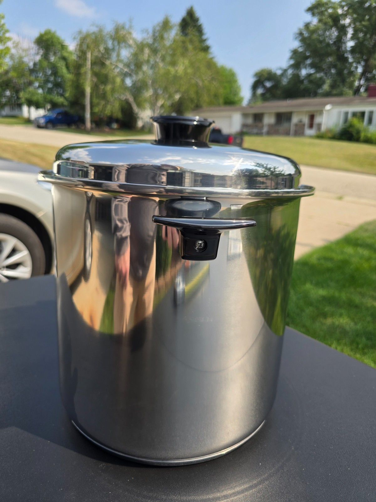 NEW! HUGE! West Bend Regal Ware 20 Qt Stainless Steel Stock Pot Pan & Lid USA