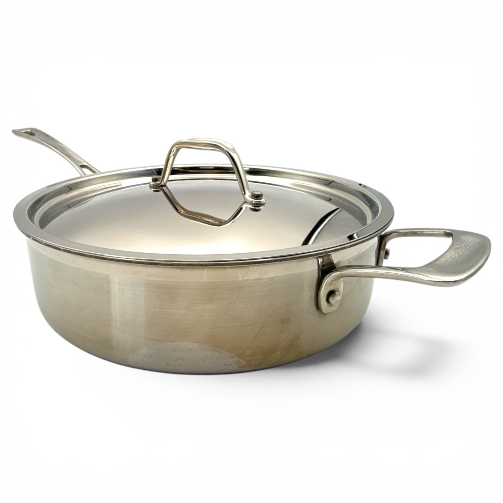 Italic 3Qt Stainless Steel Clad Saucier Pan With Lid