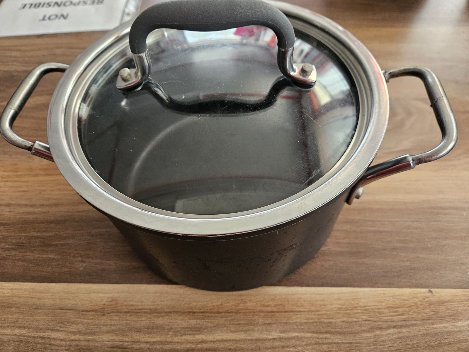 The Pampered Chef 4 Qt Hard Anodized Titanium Nonstick Stock Pot with Lid