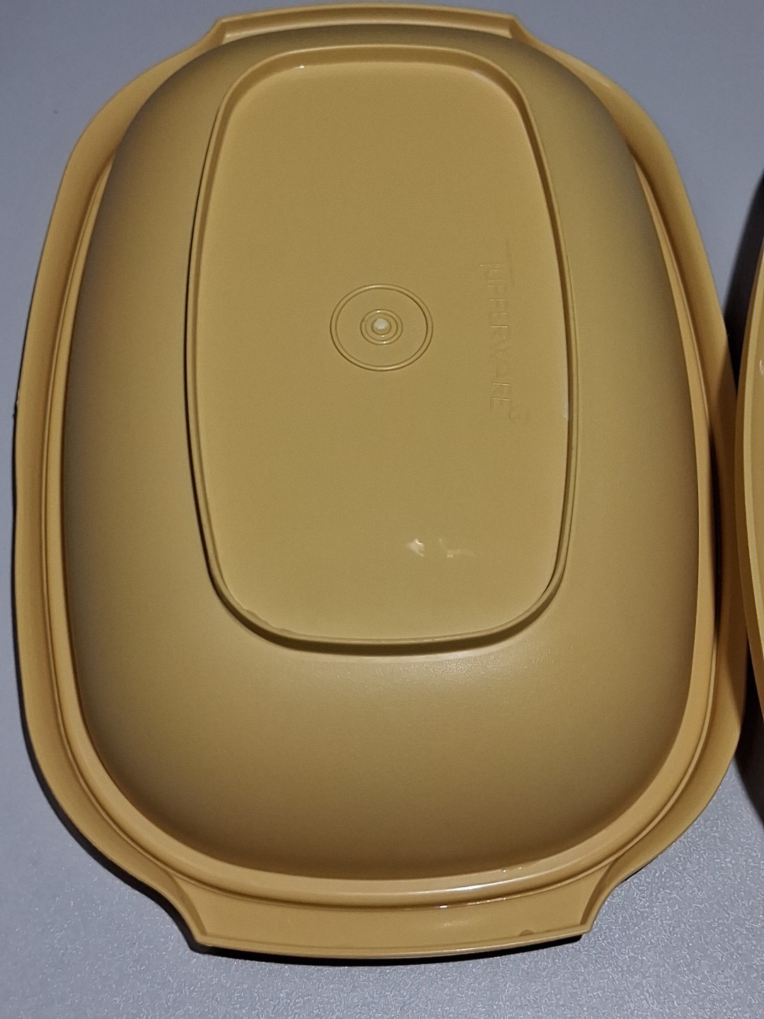 VTG Tupperware 1273-3 Vegetable-Rice Steamer 4 Piece Set Harvest Gold W/divider.