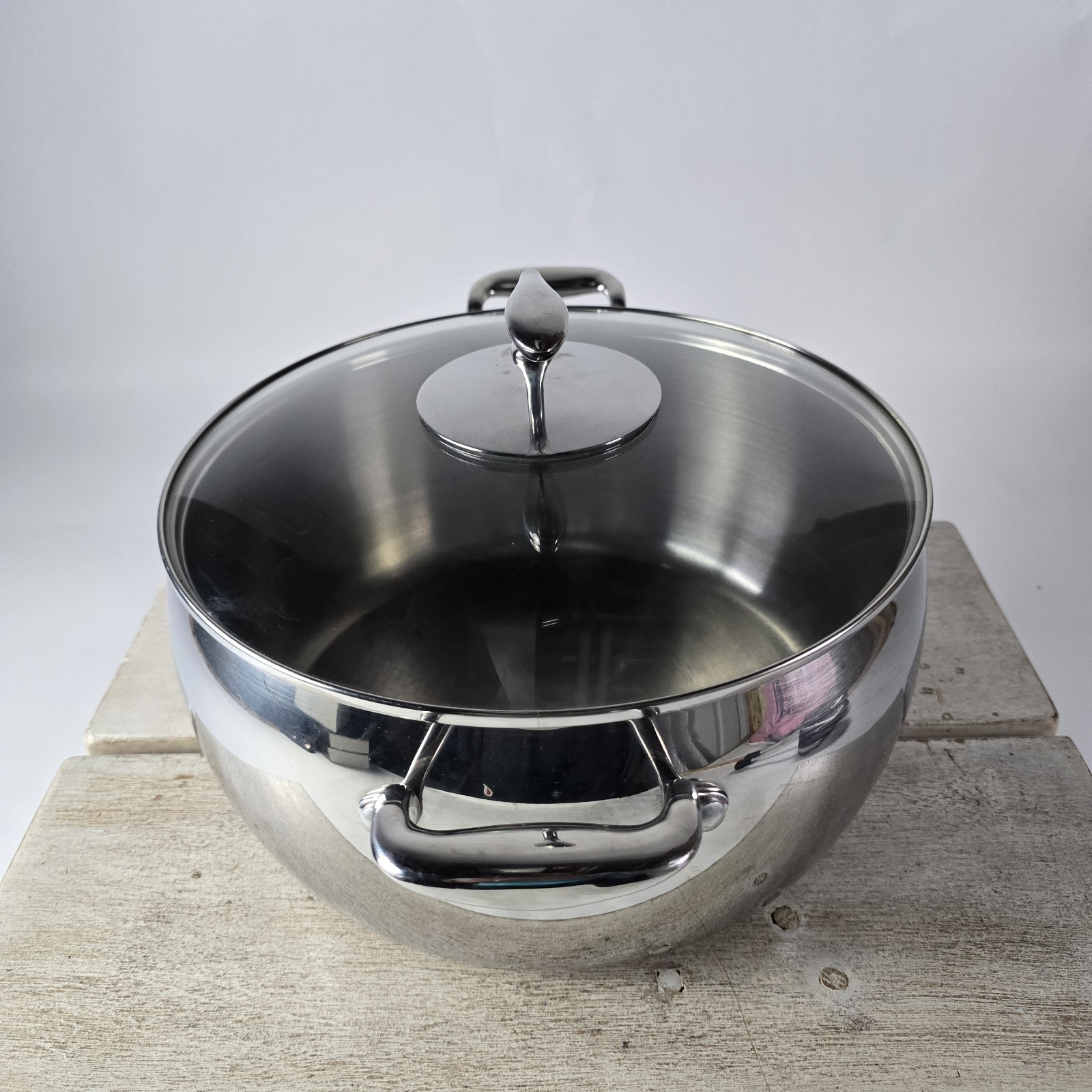 Tupperware Chef Series Stainless 12 Qt Stockpot Dutch Oven Roaster Lid