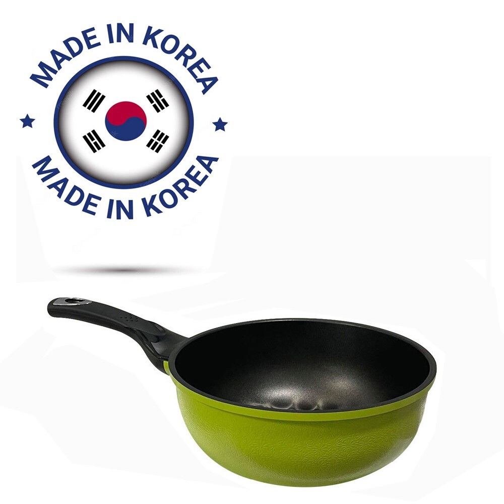 MADE IN KOREA – 3D Diamond Coating Nonstick Wok Frying Pan Cookware 8″ (20cm)
