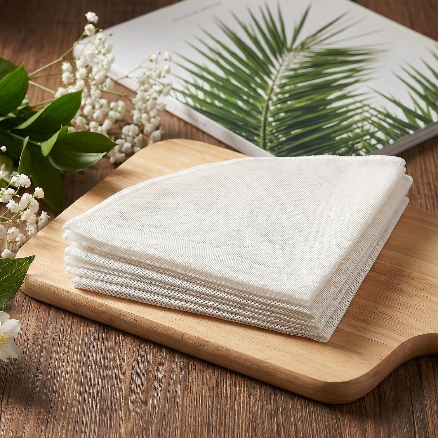 6 PCS Steamer Basket Liners Natural Pure Cotton Steamer Cloth Cheese Cloths