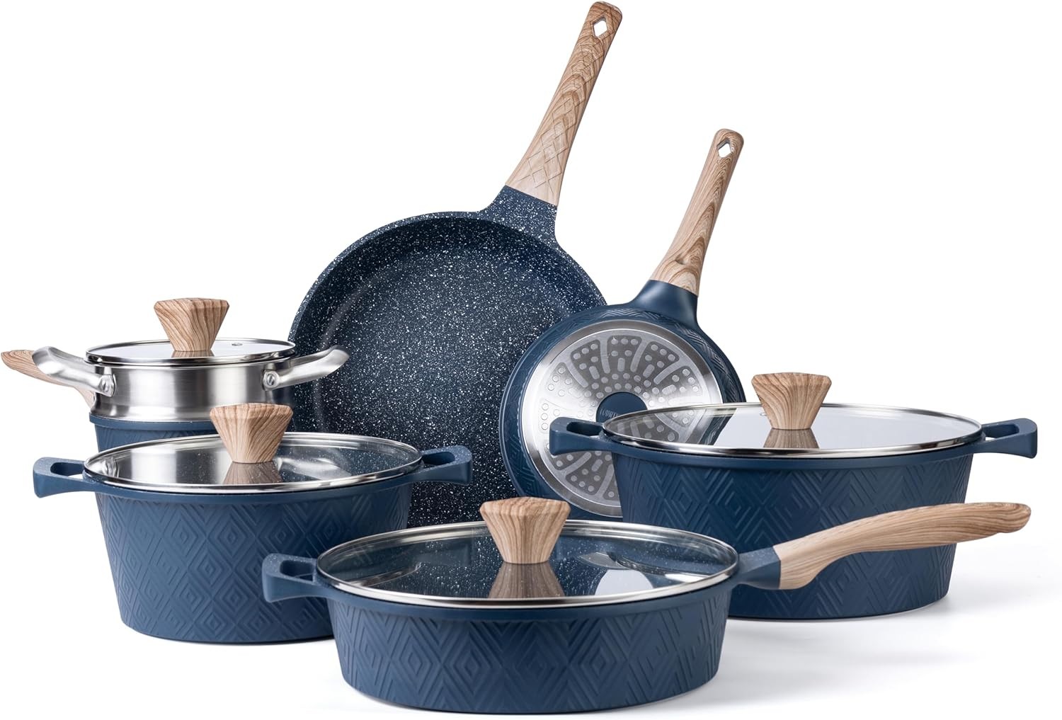 Country Kitchen Non-Stick Cast Aluminum Cookware Set – Durable Kitchen Cookware