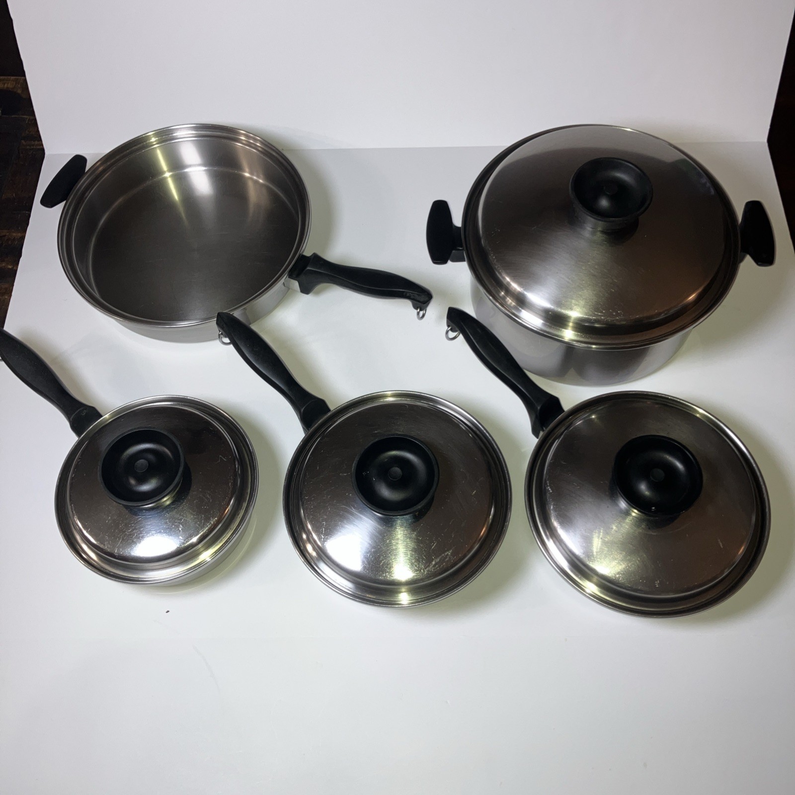 TOWNECRAFT Chef’s Ware 9-piece Cookware Set Multi-core Stainless Steel Vintage