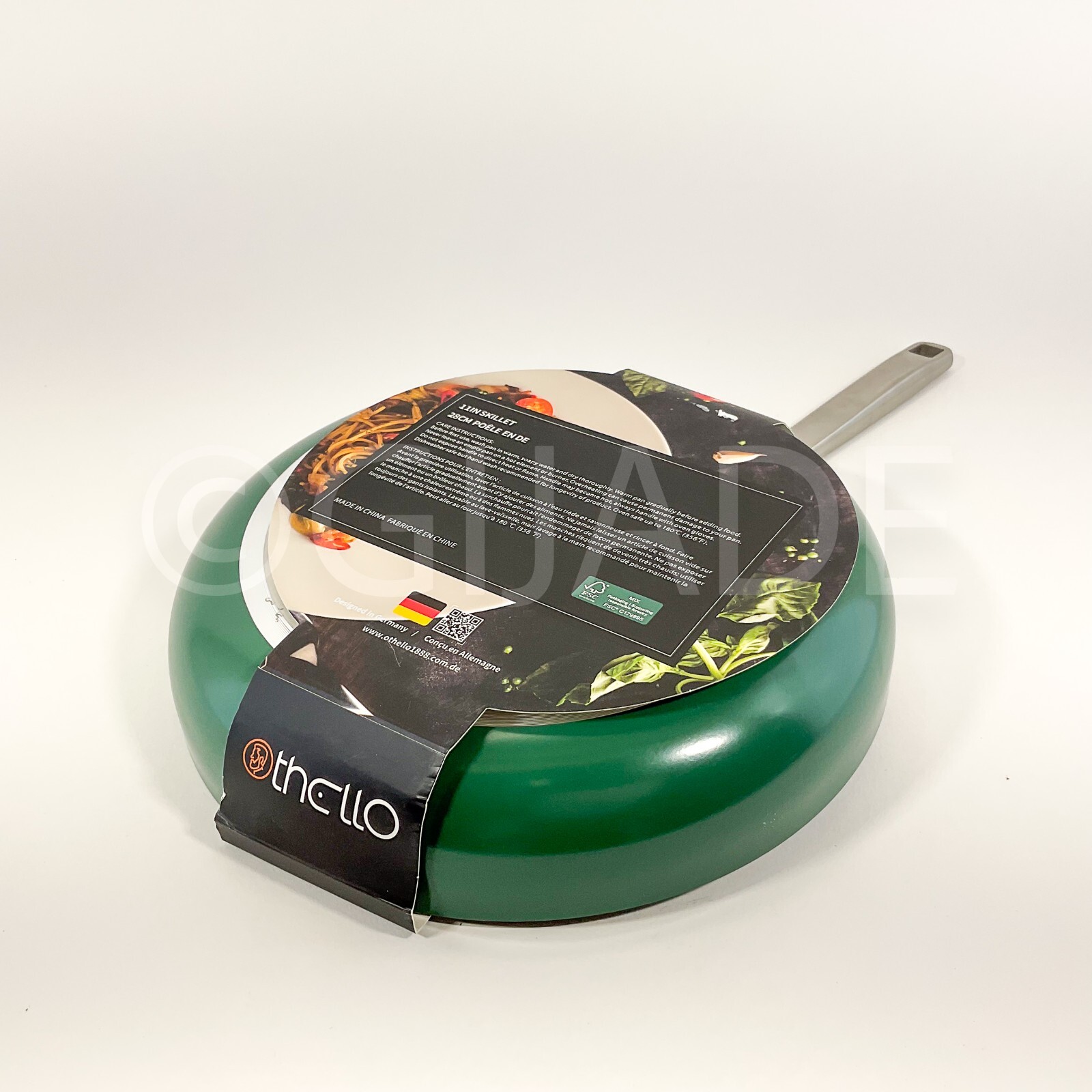 Othello Healthy Ceramic Non-stick 9.5″ Frying Pan Silver Handle New