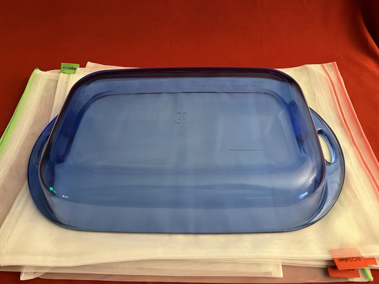 ANCHOR HOCKING Cobalt Blue 3 QT Rectangular Lasagna Baking Pan Casserole 9”x13″
