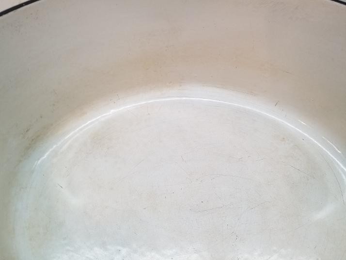Le Creuset Oval Casserole Cocotte 31cm 6.3L White Enamel Cast Iron