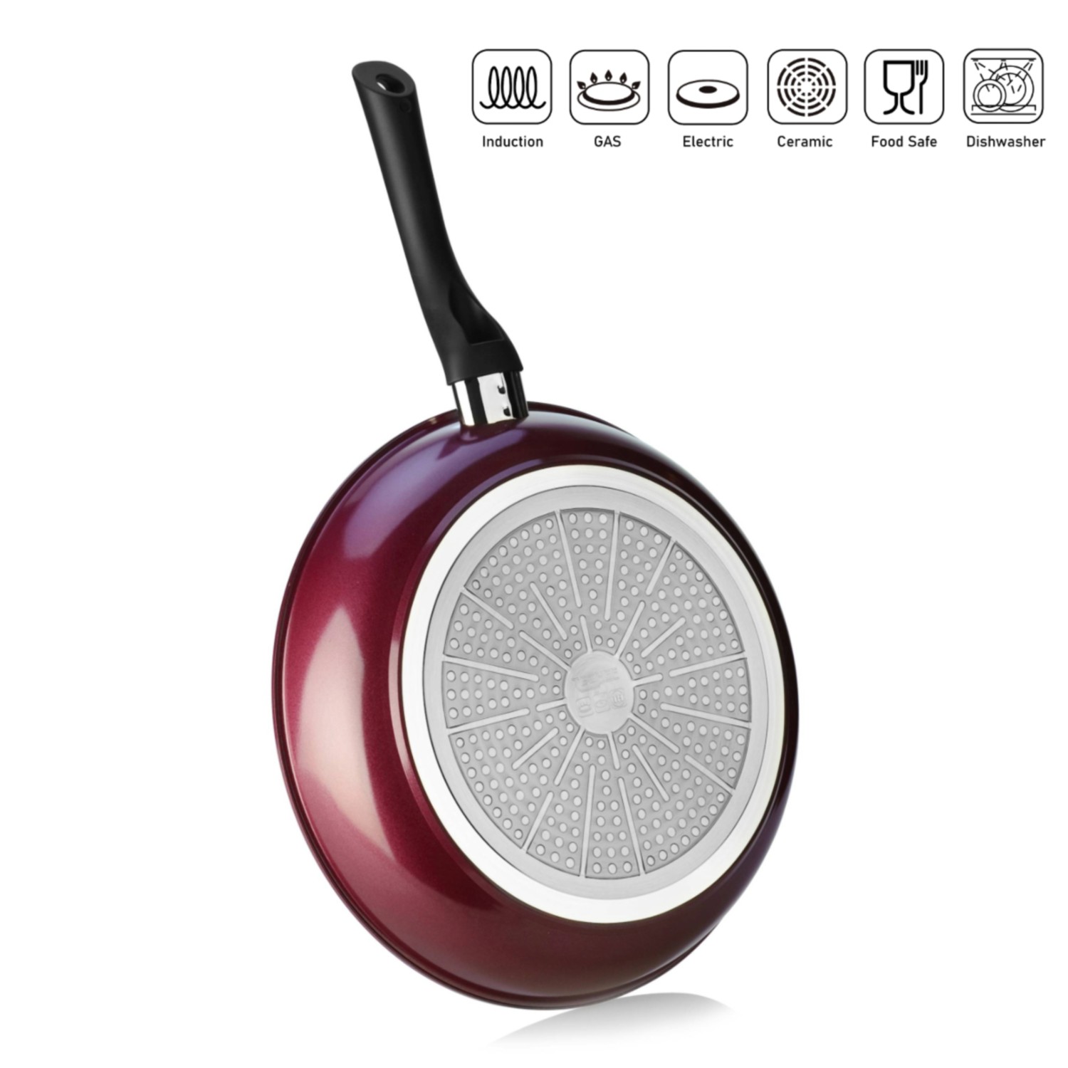 TeChef – Purple Color Pan 12″ Fry Pan, Coated with Teflon® Select (PFOA Free)