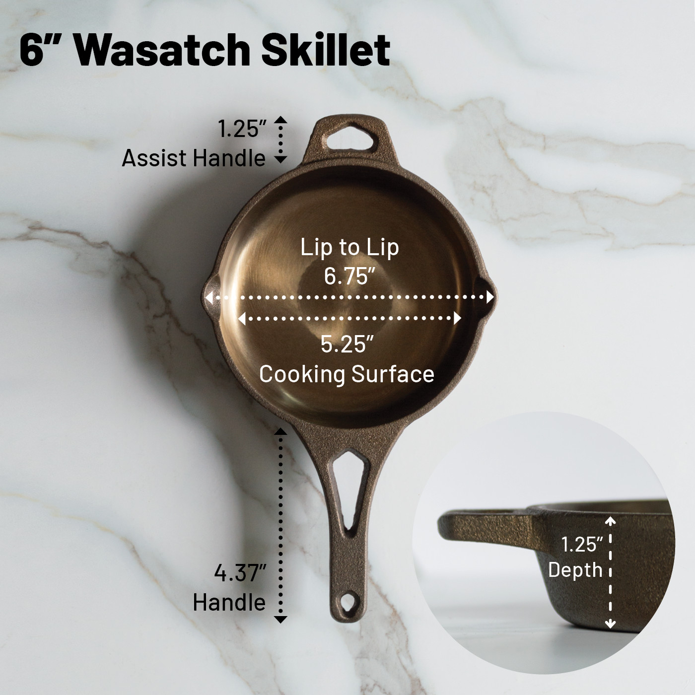 Backcountry Iron Smooth Wasatch Pre-Seasoned Round Cast Iron Skillet