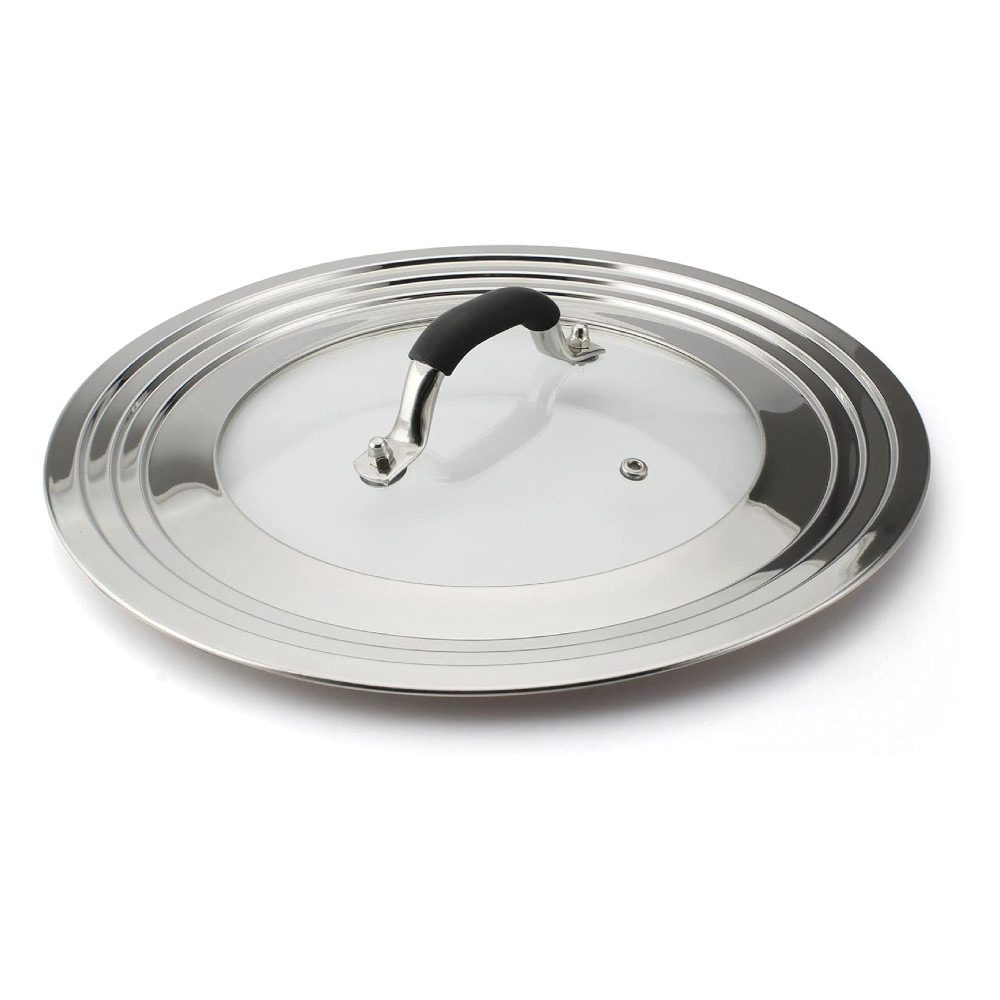 Stainless Steel Universal Lid for Pans Pots Fits 8.25 9 10 11 12 Inch Cast Iron