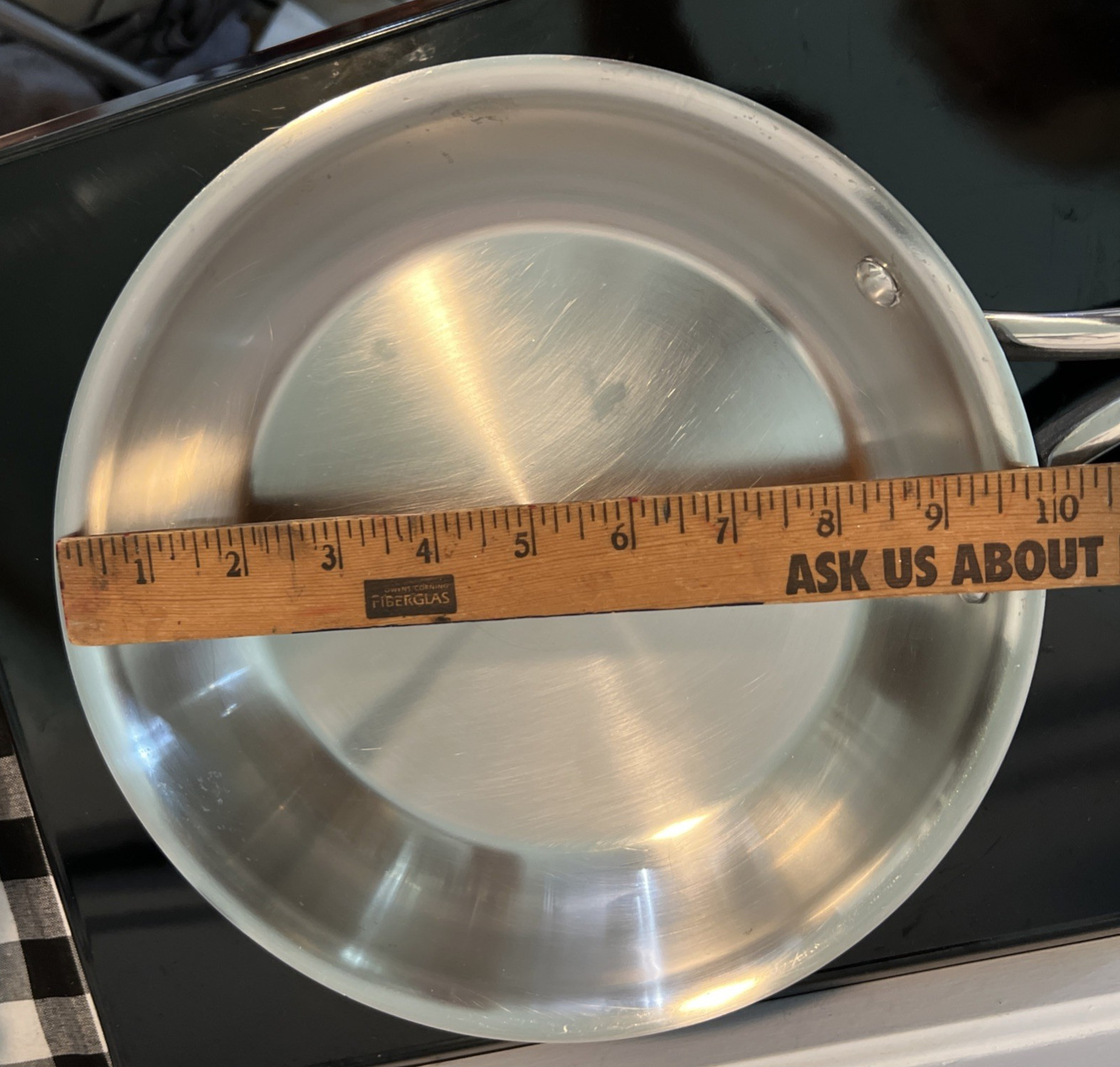 The Pampered Chef 10″ Stainless Steel Omelet Fry Pan Sauté Skillet 10 Inch 24cm