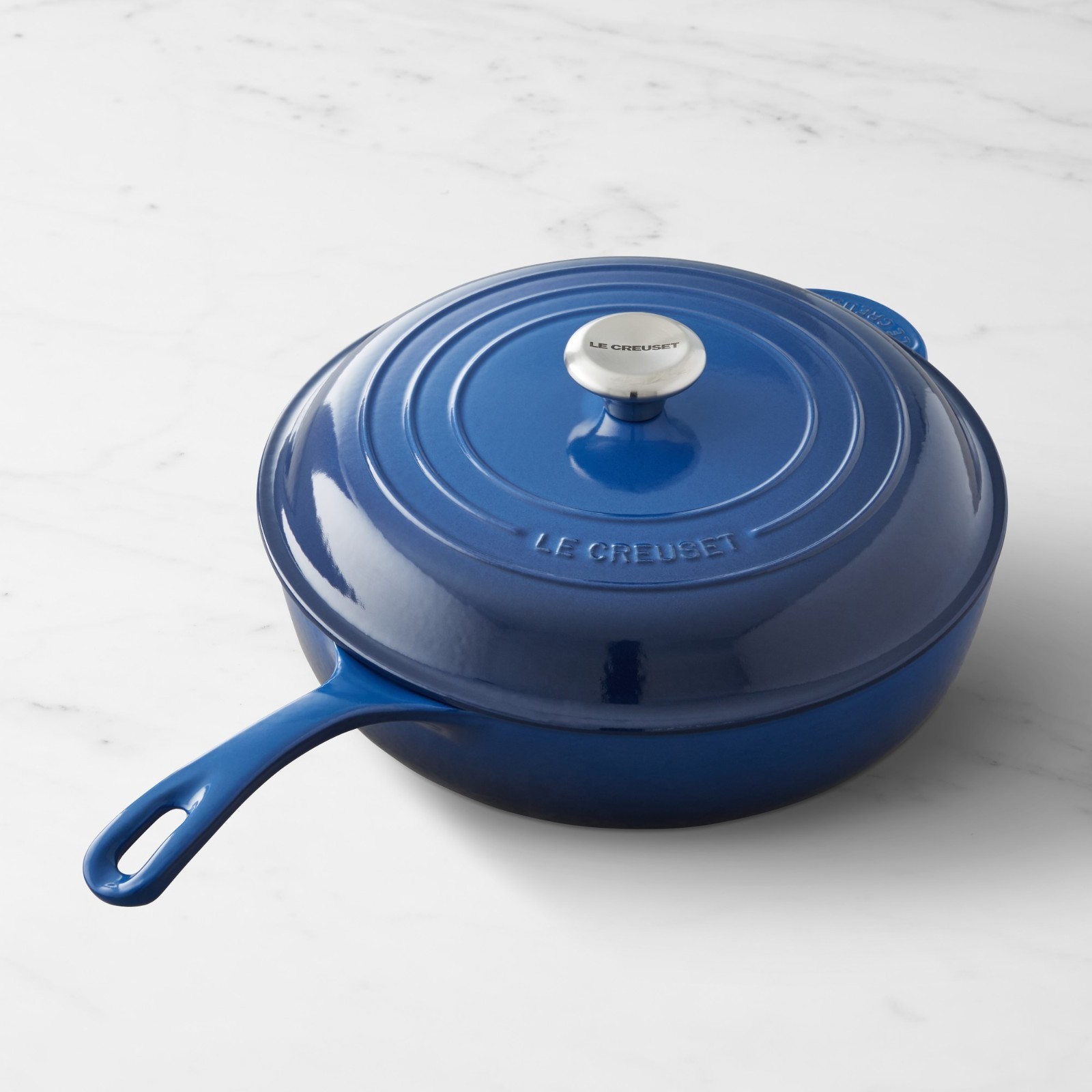 Le Creuset Signature Deep Sauté Pan 4.25 Qt Enameled Cast Iron, Lapis