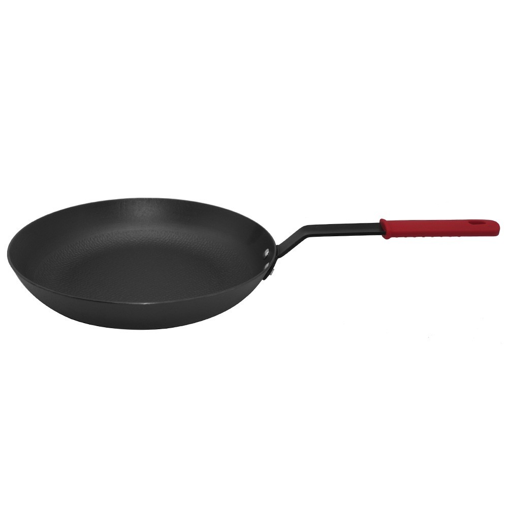 12 Inch Pre-Seasoned Cast Iron Skillet Lightweight Pan with Silicone Handle