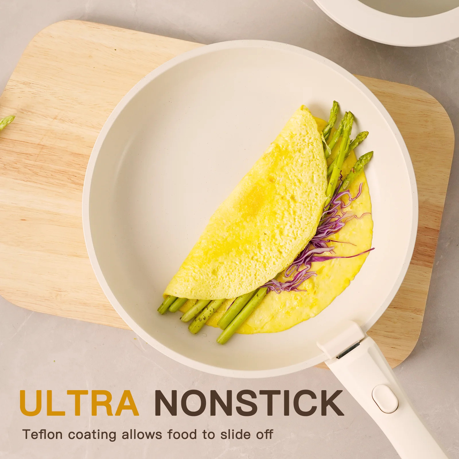 Astercook 20 Piece Pots and Pans Set Non Stick, Cookware Set with Detachable Han