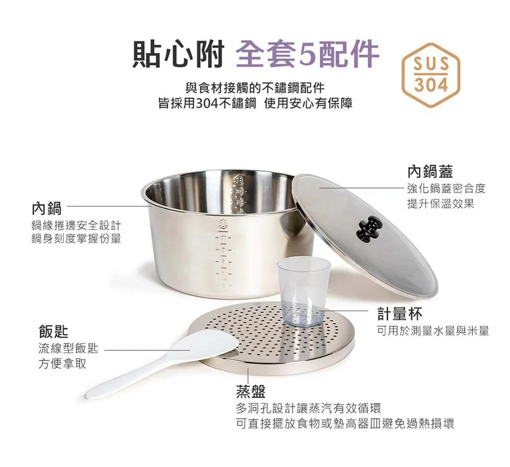 (PURPLE) NEW TATUNG TAC-11P-MU 10-CUP Rice Cooker Pot AC 110V US 大同 全不鏽鋼電鍋 香芋紫
