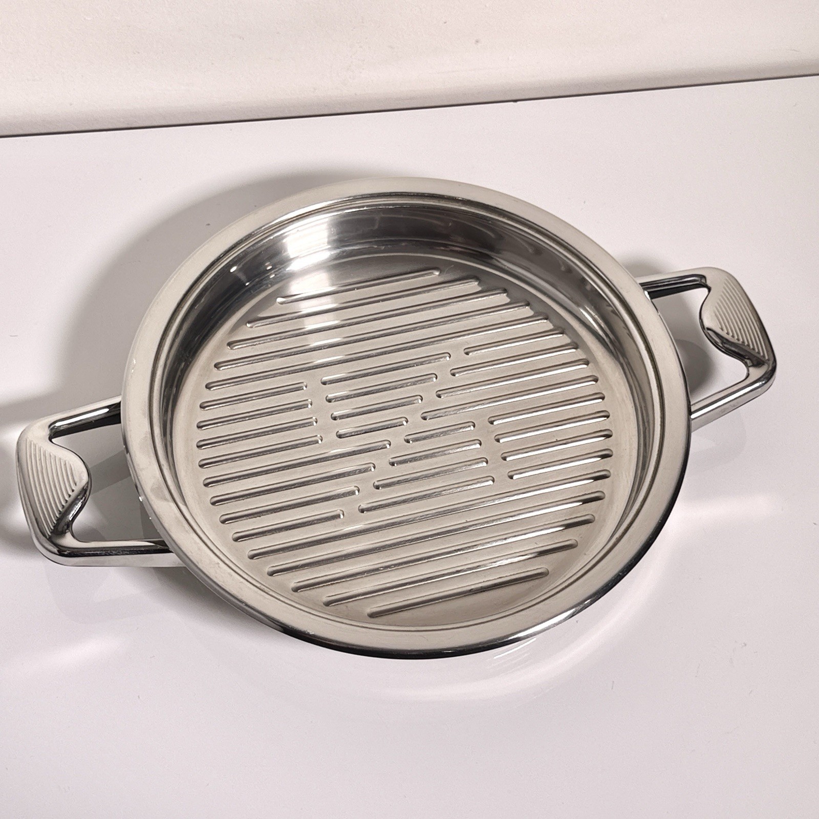Zepter PN-231150 18/10 Stainless Steel Ribbed Grill Pan 13.5in No Lid