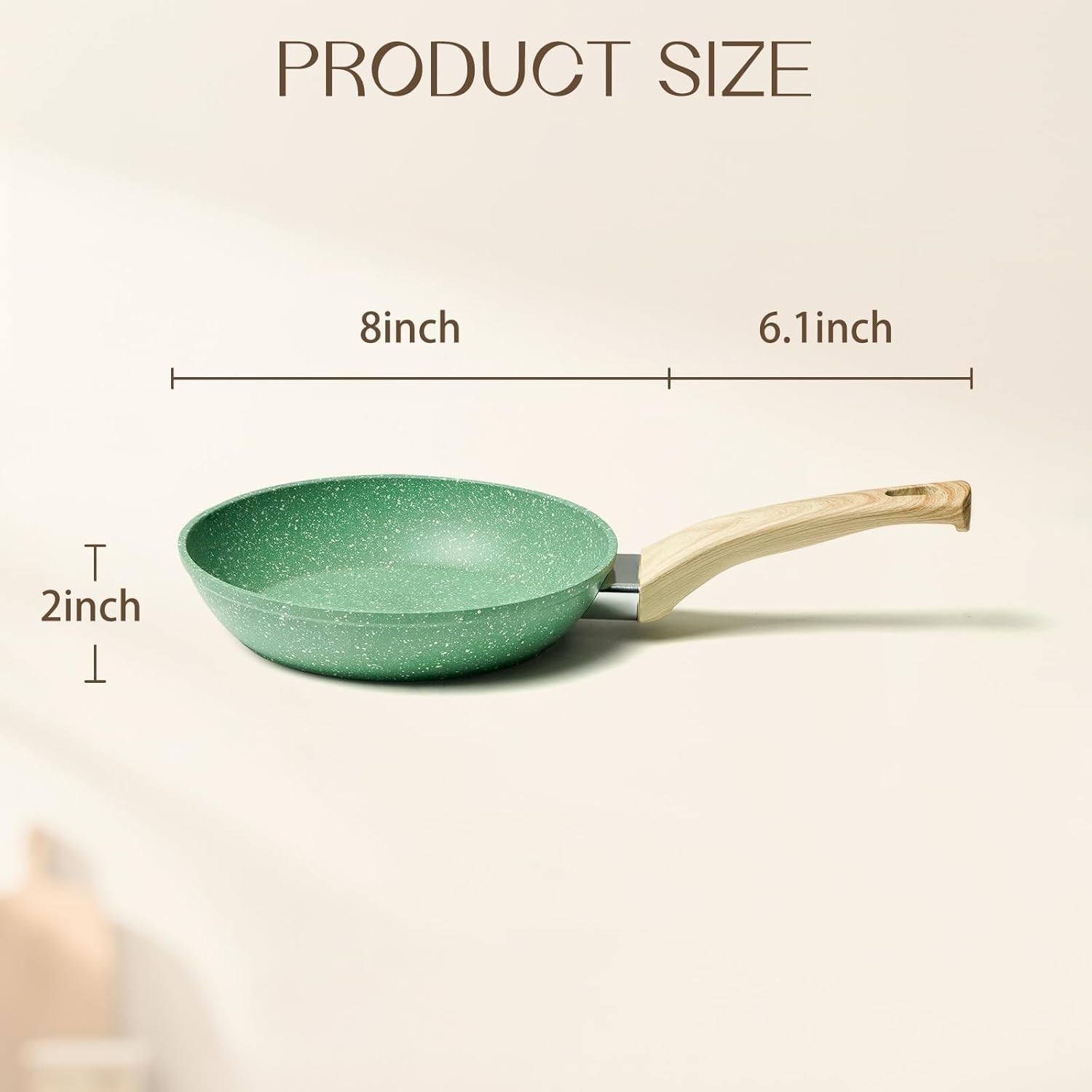 Nonstick Frying Pan Skillet, 8 Inch Non Stick Egg Pan Omelet Frying Pans 100%…
