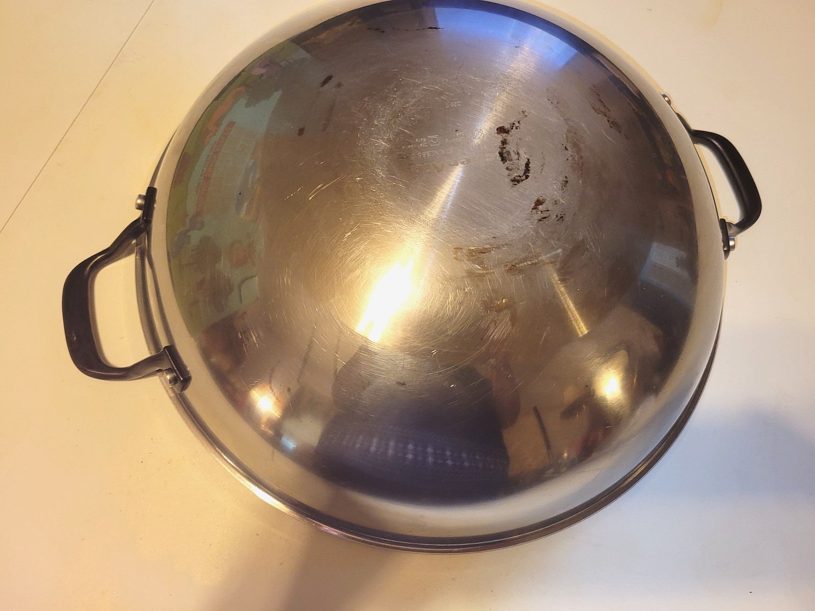 KitchenAid 15″ Stainless Steel Wok 5-Ply Clad POT/PAN GOOD USED CONDITION