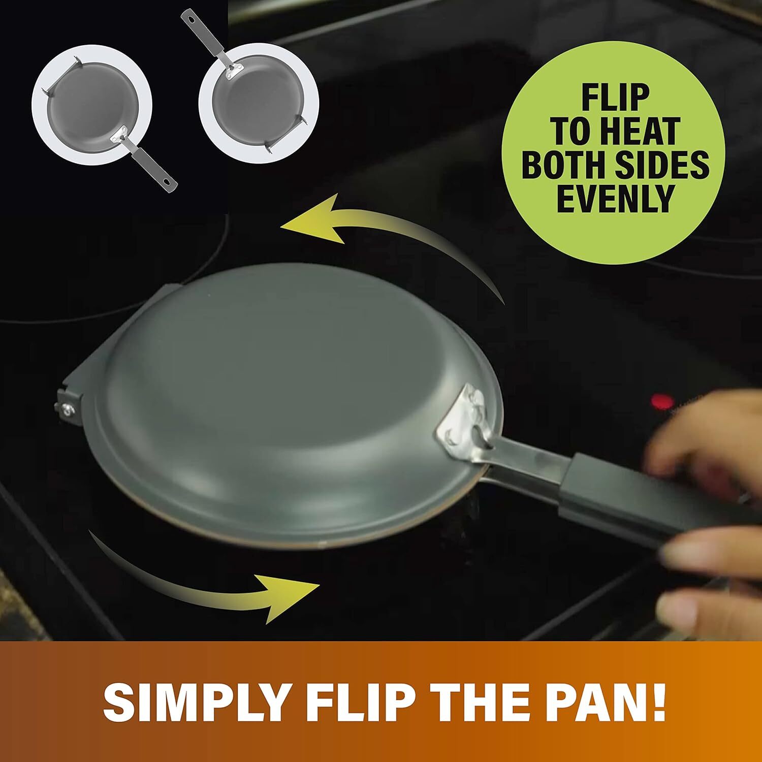 Gotham Steel Pancake Pan Nonstick Double Sided Pan Flip Pancake Maker