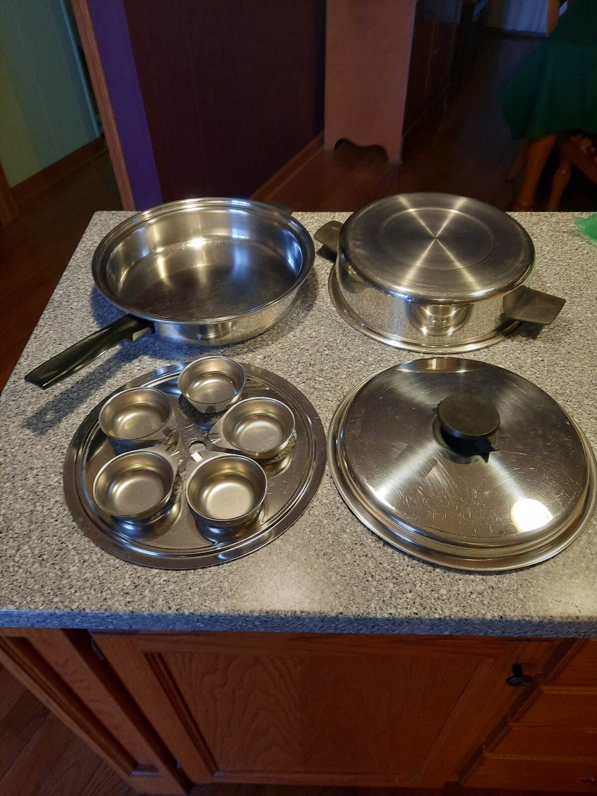 Vollrath Waterless Cookware Stainless Steel Skillet Egg Poacher Regular Dome Lid