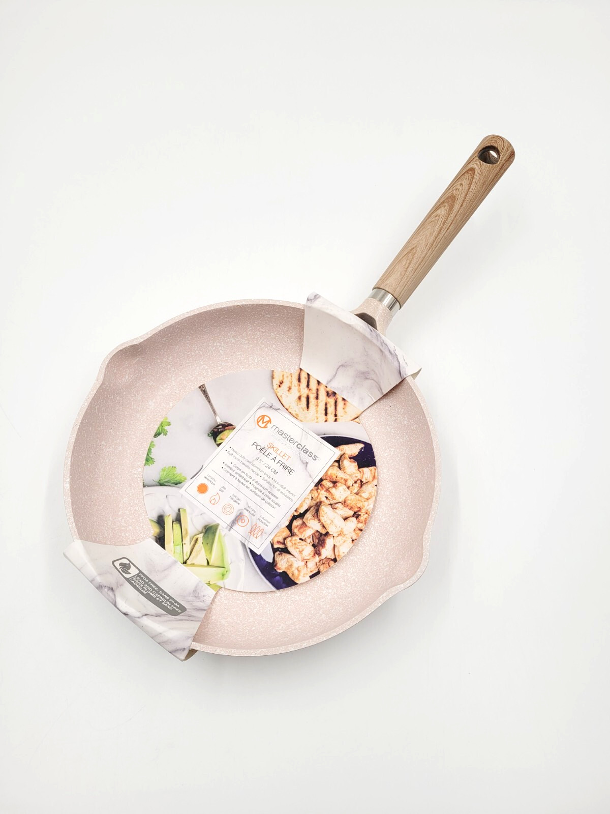 Masterclass Premium Cookware 9.5″ Skillet Frying Pan Light PINK Speckle NEW