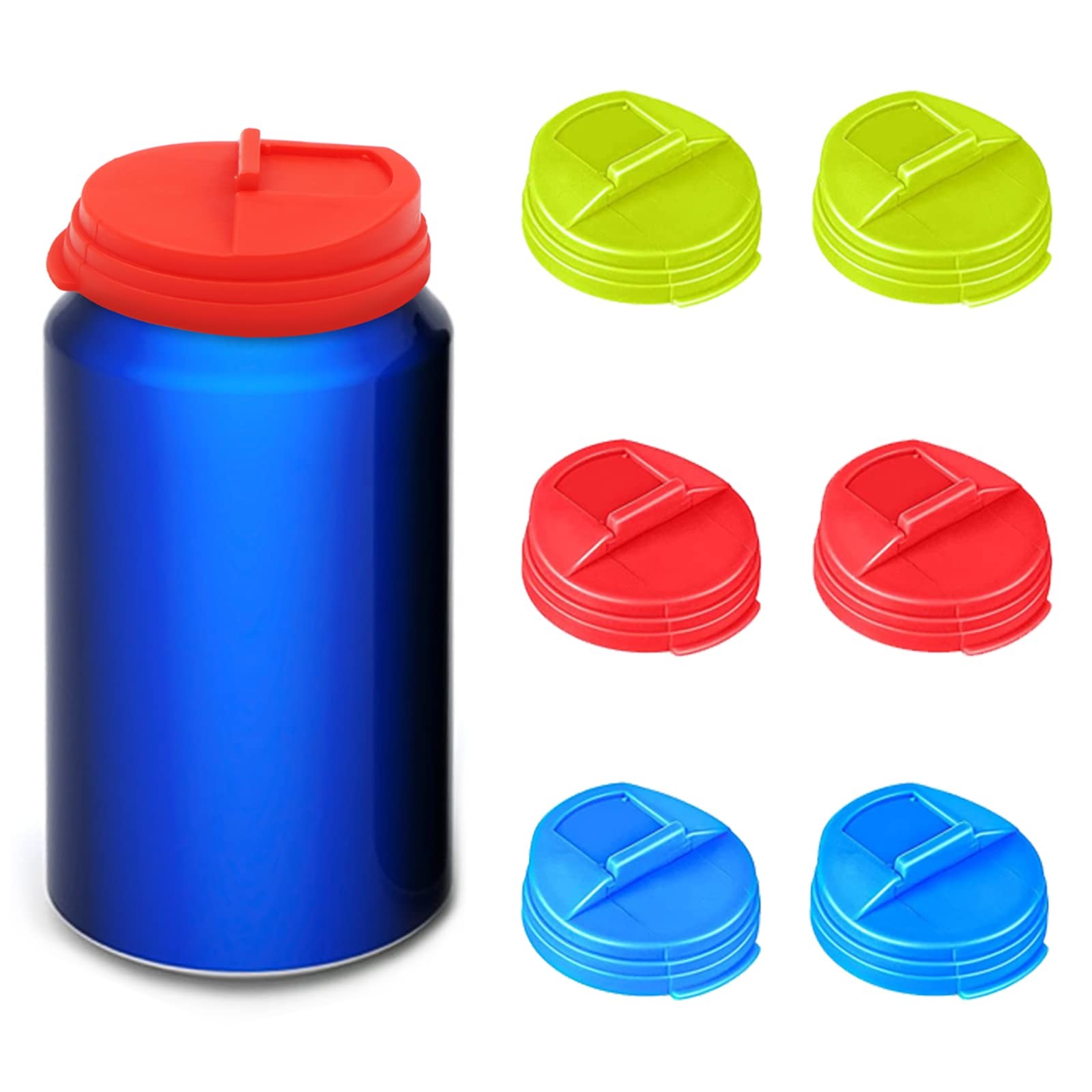 6 Pcs Soda Can Lids Can Covers Spill-Proof Soda Top Covers for Beverage Beer